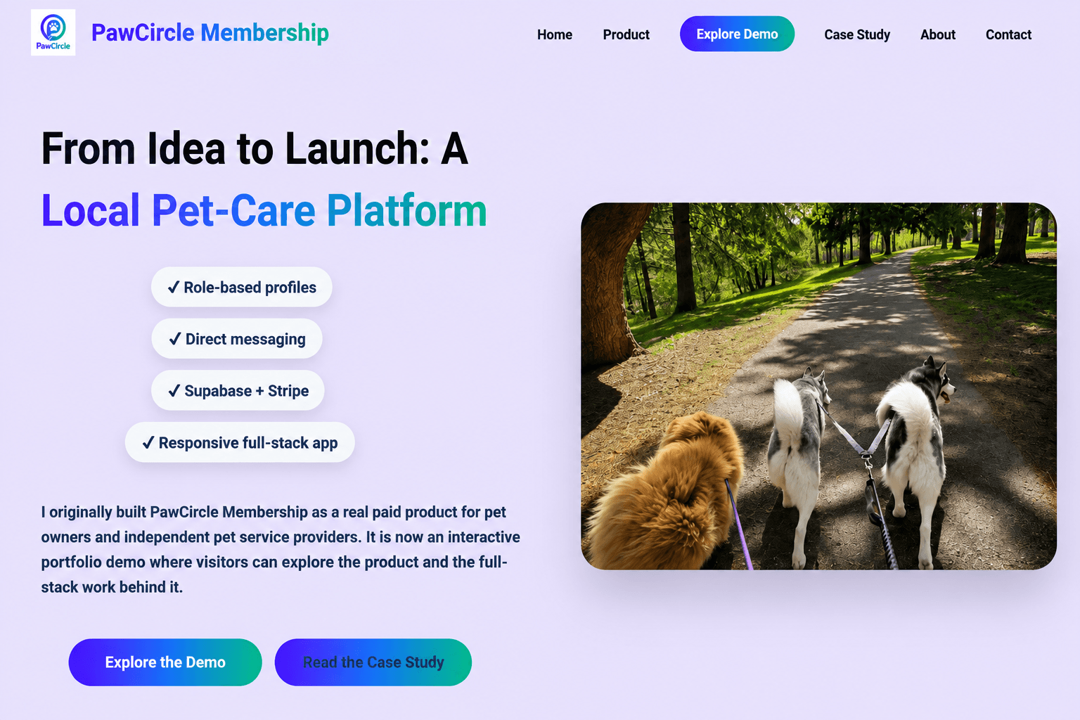 PawCircle Membership homepage
